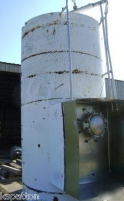 3000 gallon stainless jacketed tank silo cherry burrell