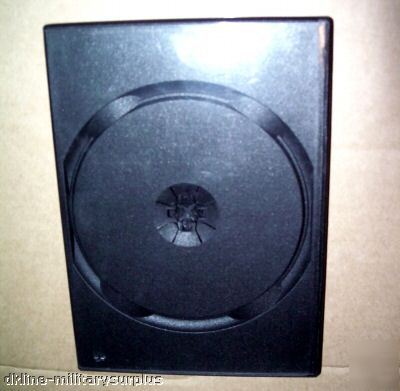 3 black single 14MM dvd case push hub cd storage box 