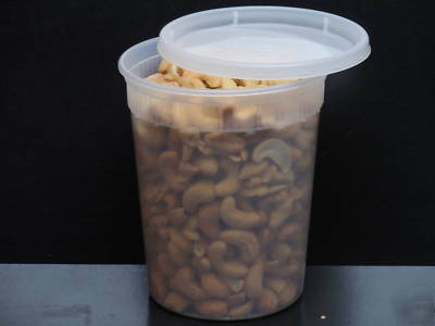  32OZ plastic soup / food containers w/ lids