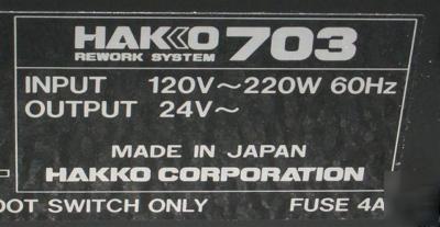 Hakko 703 3 channel digital rework & accessories