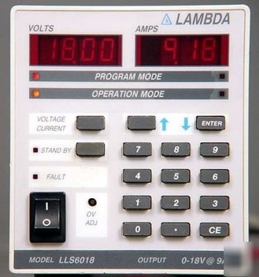 Lambda digital 0-18V@0-9A regulated lab dc power supply