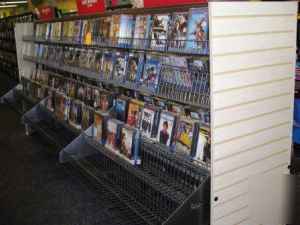 Dvd,cd,video games store shelves fixtures pick up
