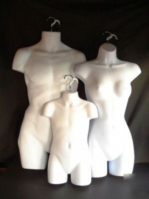 Female male & child (3 pcs) mannequin maniquin manikin