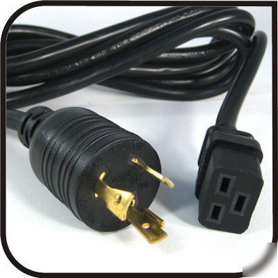 8 ft nema L5-20P eic C19 20A 125V 3-prong power cable