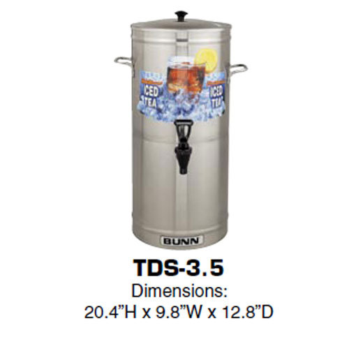 Bunn-o-matic tds-3.5-0008 tds-3.5 iced tea dispenser, 3