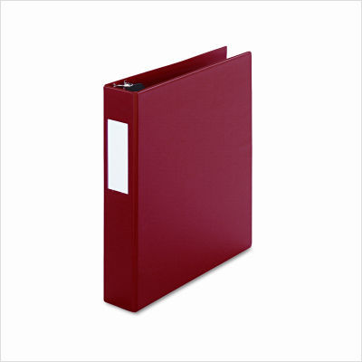 D-ring binder with label holder, 1-1/2IN capacity, red