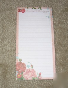 Magnetic red roses note pad office memo pad 60 sheets
