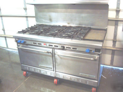 Montague grizzly 8 burner stove w/ double dual oven