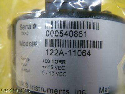 New mks baratron transducer 122A-11064 100 torr 