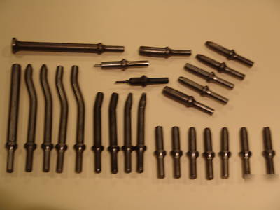 Rivet gun riveter set aircraft tools .401 shank, 25 pcs