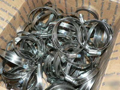 100 stainless hose clamps 50-70MM sae 40 2-2 3/4 inch