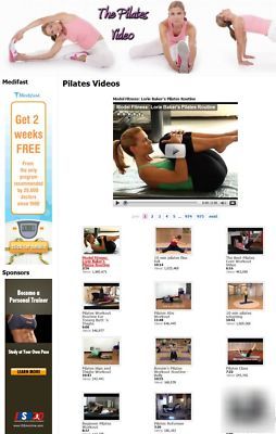 Established pilates video guide website business