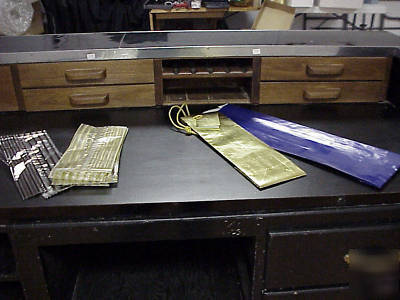 Great retail wrapping/cashiers station-drawers/shelves