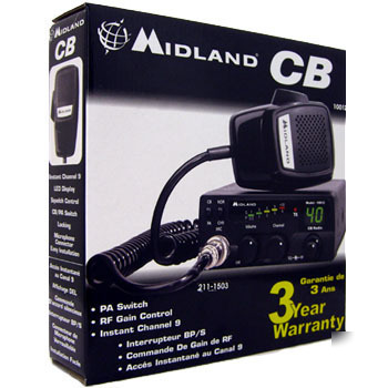 Midland 40 channel cb radio~channel 9~1001Z cb radio~