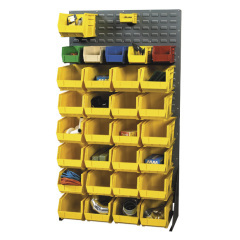 Shoplet select single sided floor rack bin organizer 3