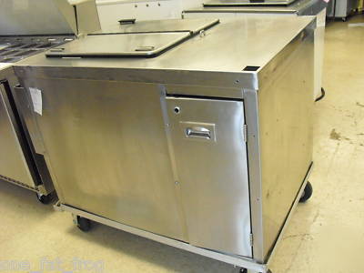 Used nelson portable push ice cream cart cold plates fl