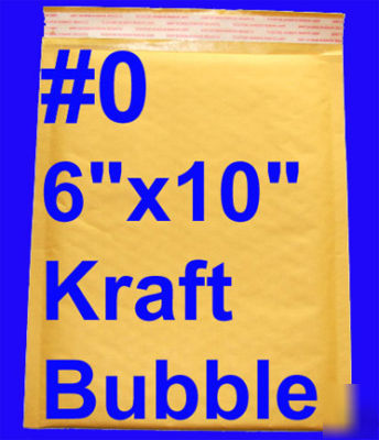 New 25 kraft #0 bubble envelopes - 