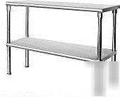 Nsf- stainless steel double overshelf- 18 x 30
