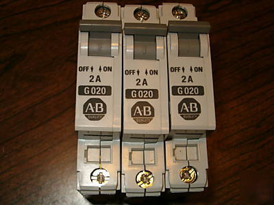 Allen bradley circuit breaker 1492-CB1 G020 2 amp ser b