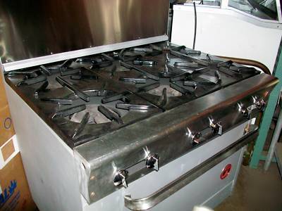 6 burner range oven refurbished gas commercial stove