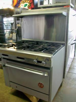 6 burner range oven refurbished gas commercial stove