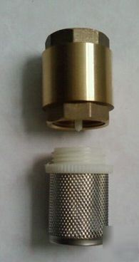 1â€ brass check valve with removable filter for pump