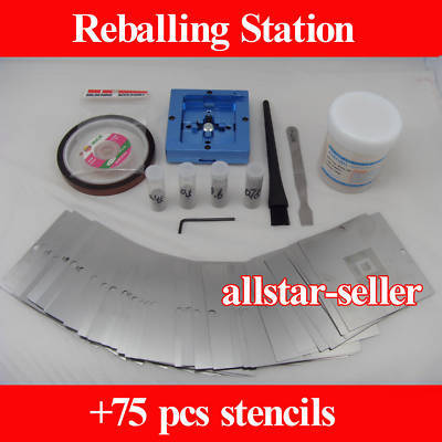 Bga reballing reball station+ 75 pcs stencil template