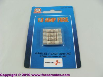 Mains domestic 13A fuses 4 pack - 13 amp fuse