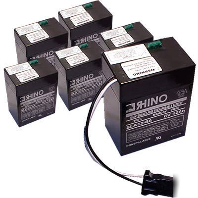 New 5 x 6V 12AH sla sealed lead acid batteries rhino 