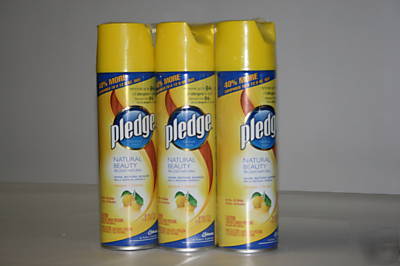 PledgeÂ® furniture polish lemon 40% more 3 pk 3-17.7 oz