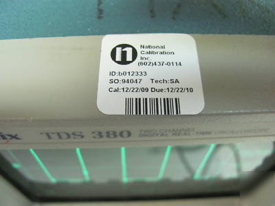 Tektronix tds 380 400 mhz 2GSA/s digital oscilloscope