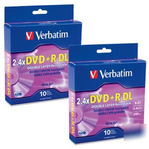 Verbatim 95166-kit -verbatim 2.4X dvd+r doubl