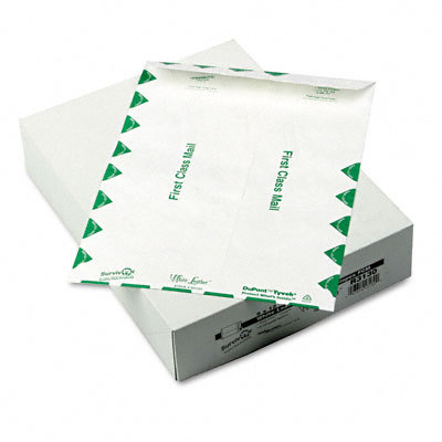 White leather tyvek mailer, first class white, 100/box