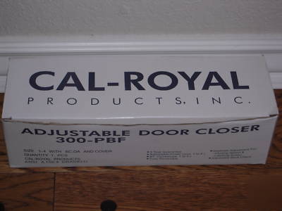 Cal-royal 300-pbf adjustable door closer