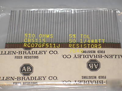 2.2M allen bradley carbon comp resistors 1/4W 50PK nos