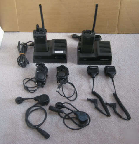 (2) scott envoy radiocom & (2) motorola MT1000 radios