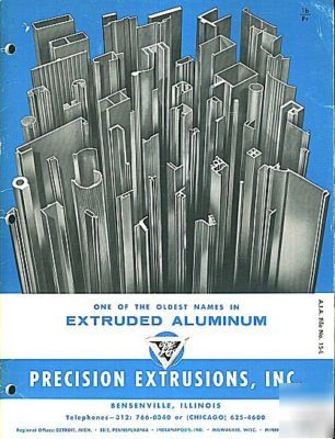 Precision extrusions CA1960 extruded aluminum catalog