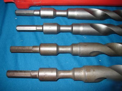 4 carbide tipped percussion bits 7/16 hex shank 23.5