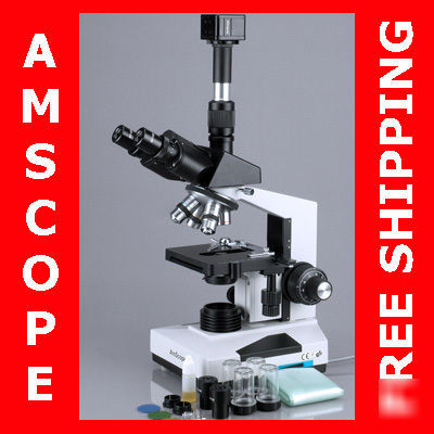 40X-2000X medical vet compound microscope w camera