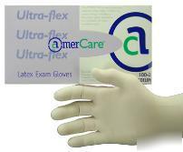 Ultra-flex powdered latex medical exam tattoo gloves lg