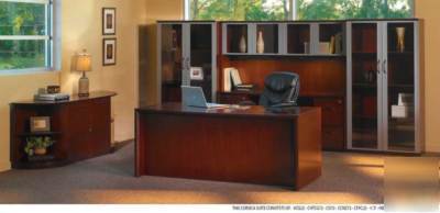 New 5PC all wood executive office desk set, #tf-cor-D2