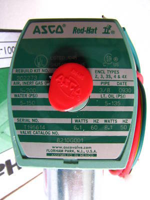 New asco redhat 8210G001 2 way solenoid valve hvac