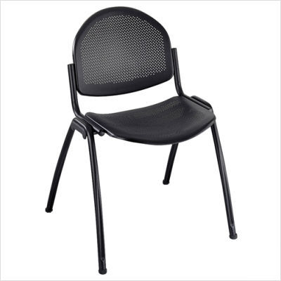 Safco products echo stack chair (set of 2) color: black