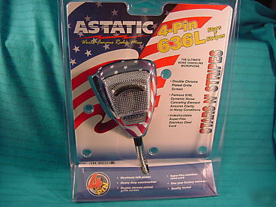 Astatic 636 trucker cb radio microphone star stripe