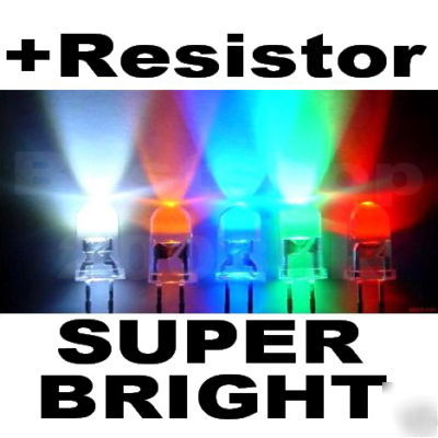 1000 pcs 3MM red green blue yellow white pink led light
