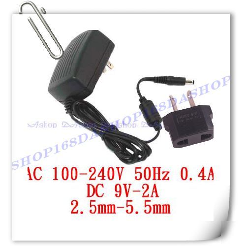 Ac to dc 9V 2A power adapter adaptor converter 99-187
