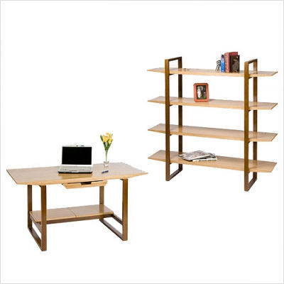Directions east breeze home office set with wood legs