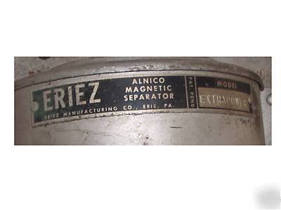 Eriez extrapower alnico magnetic seperator plate style
