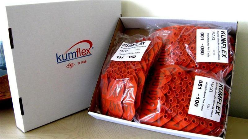 Kumflex ear tag for cattle red 001-150