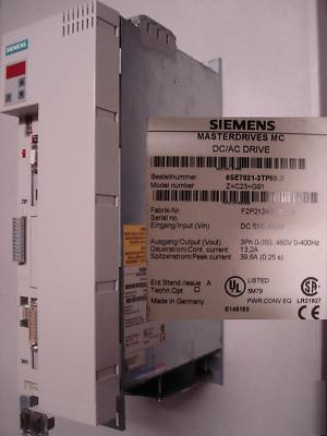 Siemens 6SE7021-3TP50-z mc drive 5.5KW 6SE70213TP50-z